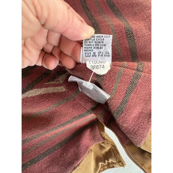 VTG Territory Ahead Jacket Mens Large Tan Duck Canvas Chore Aztec Lined Utility - Picture 13 of 16